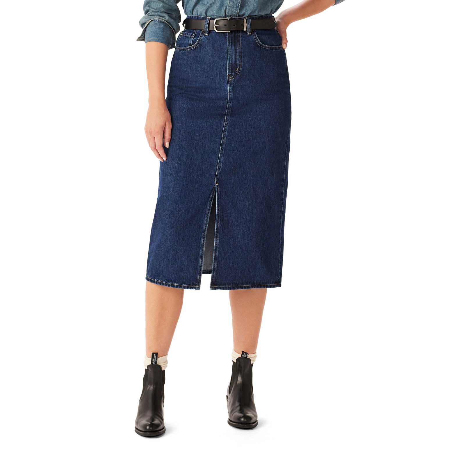 R.M. Williams Temma Denim Maxi Skirt